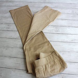 CTM Style Women's Khaki Tan Maternity Trouser Pants Size M Cotton